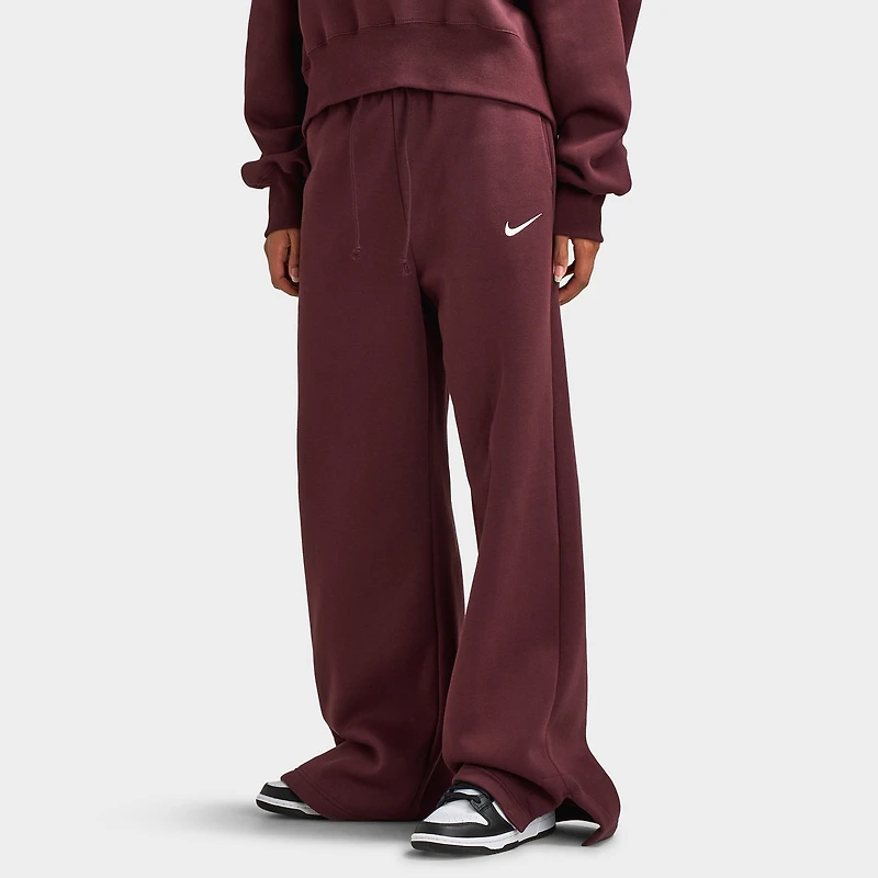 Nike Sportswear Women's Phoenix Fleece High-Waisted Pants Burgundy Crush / Sail