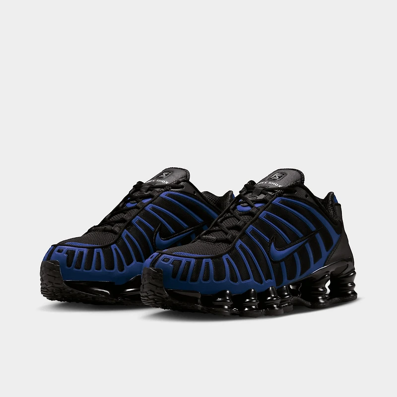 Nike Shox TL Noir / Bleu Cour - Argent Métallique