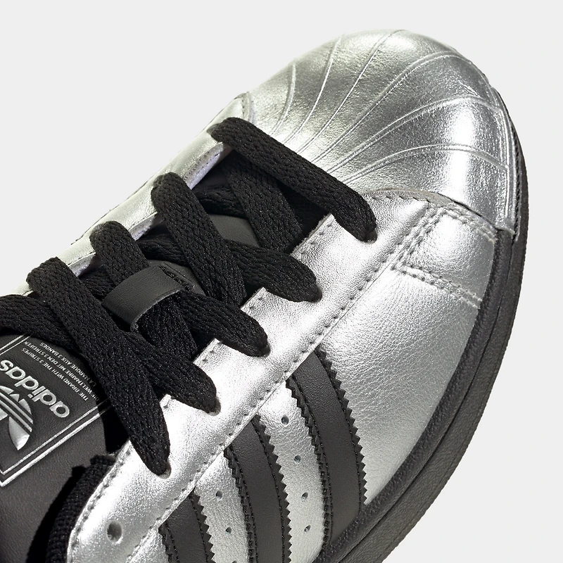 adidas Women's Superstar II Silver Metallic / Black
