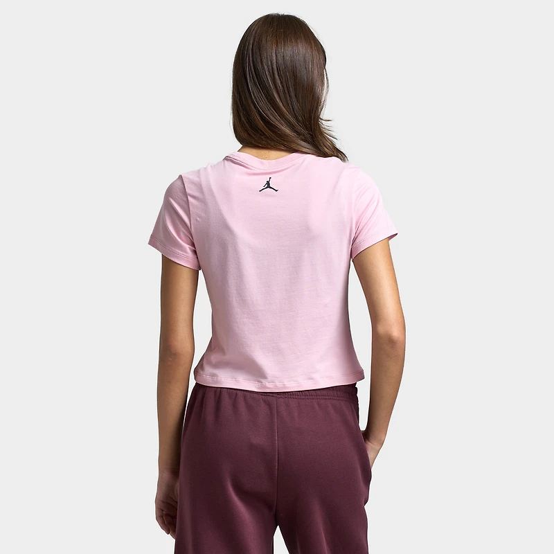 Jordan Women's Brooklyn Tmid Girlfriend Tee BB Pink Glaze / Black