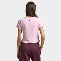 Jordan Women's Brooklyn Tmid Girlfriend Tee BB Pink Glaze / Black