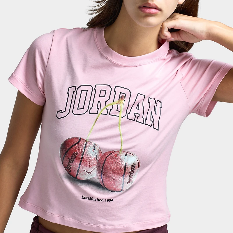 Jordan Women's Brooklyn Tmid Girlfriend Tee BB Pink Glaze / Black