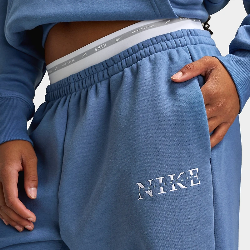 Nike Sportswear Women's Phoenix Fleece High-Waisted Pants Slate / White