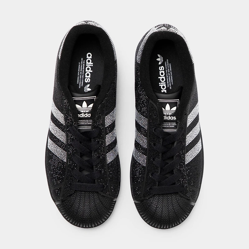 adidas Femmes Superstar II Noir / Argent métallique