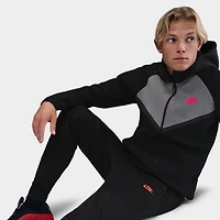 Nike Sportswear Tech Fleece Joggers Black / Smoke Grey - Bright Crimson