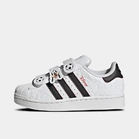adidas Enfant Superstar II Blanc/Noir - Rouge