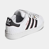 adidas Enfant Superstar II Blanc/Noir - Rouge