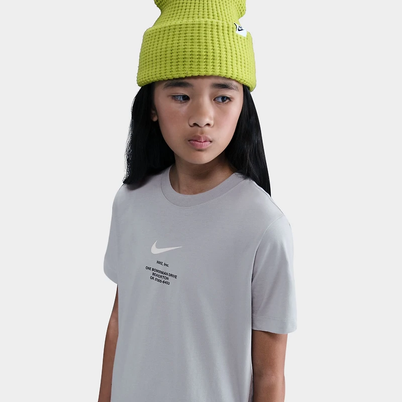 Nike Sportswear Junior Boys' Athletic Tee Light Smoke Grey / White