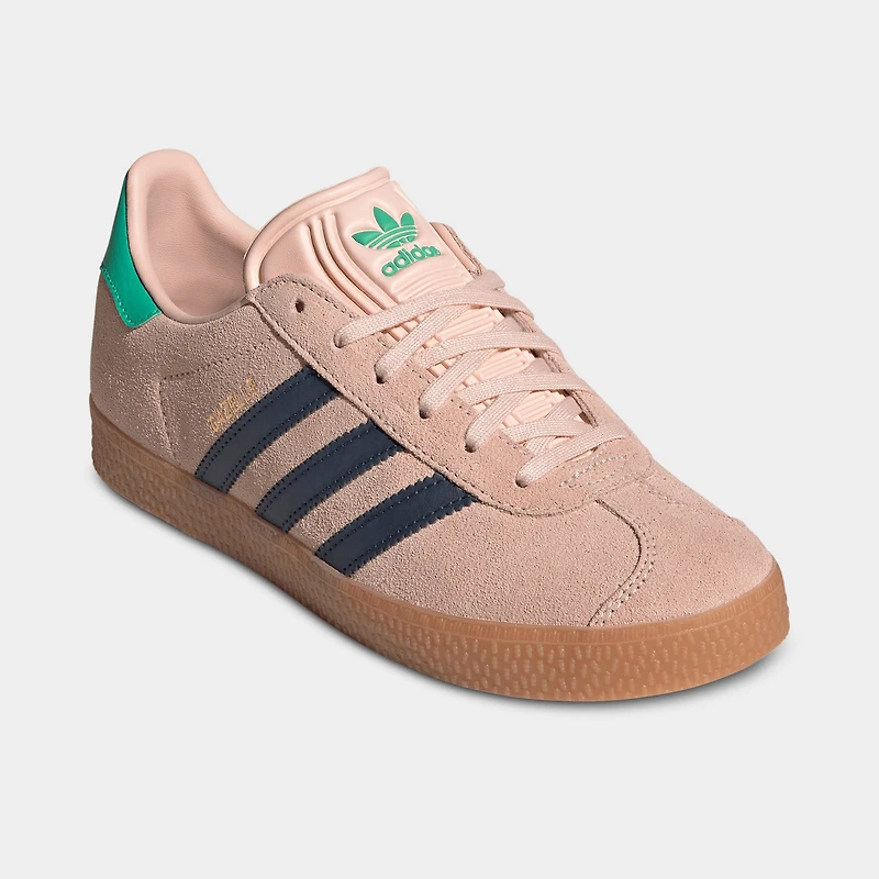 adidas Juniors' Gazelle Blush Pink / Night Indigo - Hi-Res Green