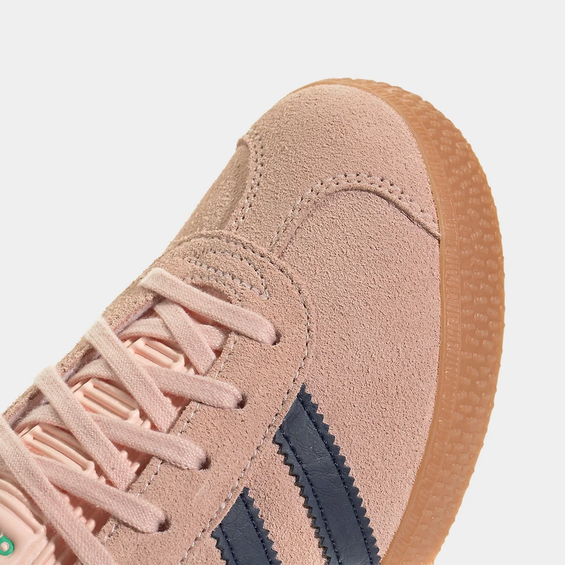adidas Juniors' Gazelle Blush Pink / Night Indigo - Hi-Res Green