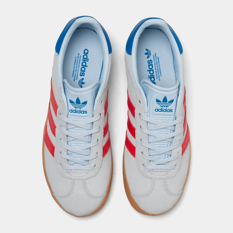 adidas Juniors' Gazelle Crystal Sky / Semi Lucid Red - Bluebird