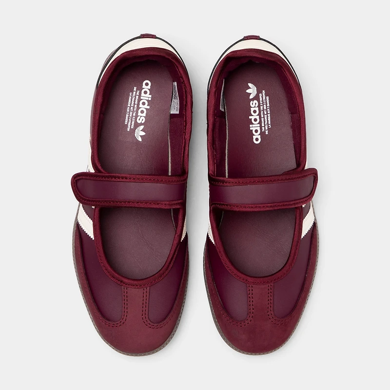 adidas Women's Samba Jane Maroon / Cream White - Gold Metallic