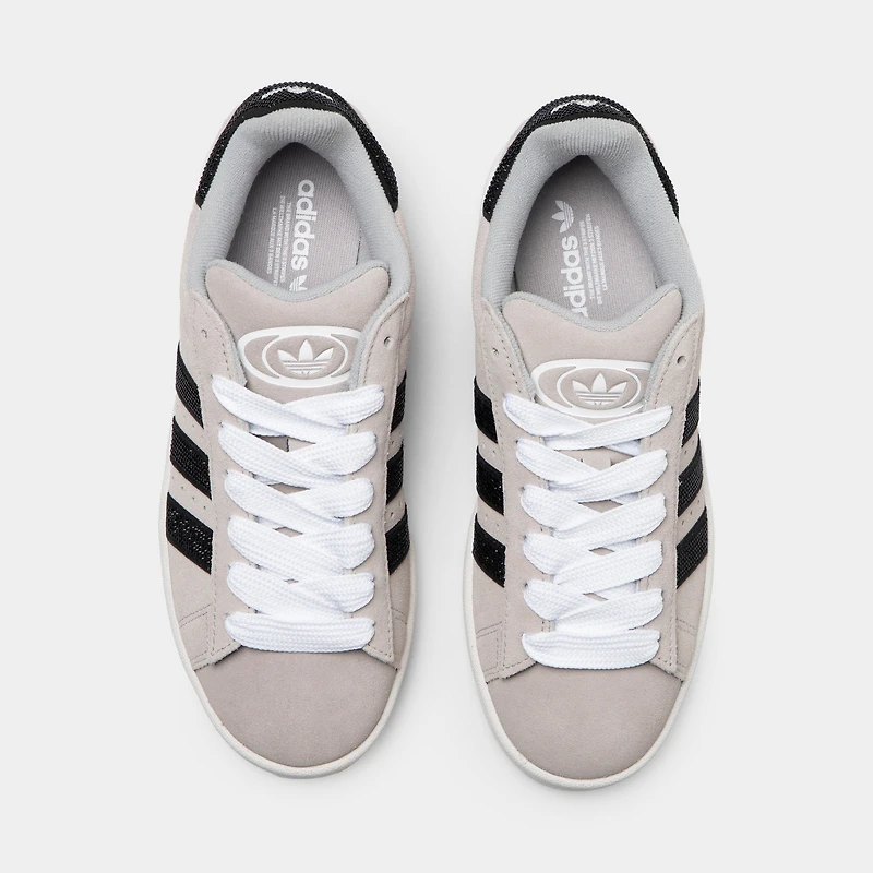 adidas Femmes Campus Gris / Noir - Argent métallique