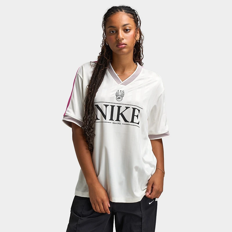 Nike Sportswear Women's V Neck Jersey Sail / Playful Pink
