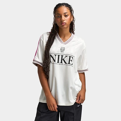 Nike Sportswear Women's V Neck Jersey Sail / Playful Pink