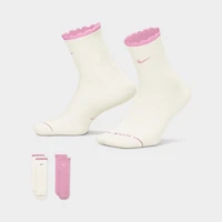Chaussettes Nike Everyday Elevated Scallop Crew (lot de 2) Voile / Rose