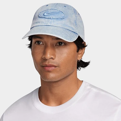 Nike Club Casquette Déstructurée en Denim avec Patch / Bleu Travail