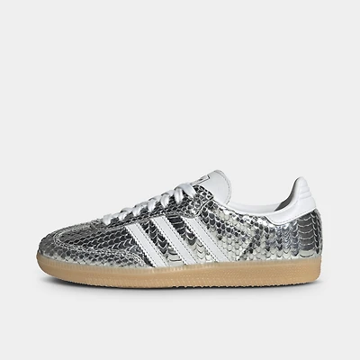 adidas Femmes Samba Argent Métallique / Blanc - Gomme