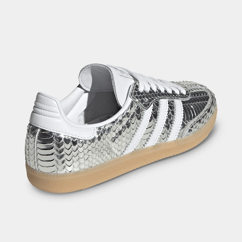 adidas Femmes Samba Argent Métallique / Blanc - Gomme