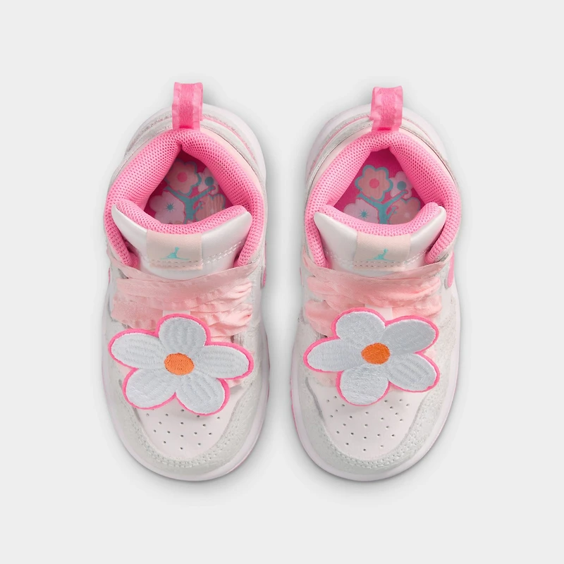Jordan 1 Mid SE TD Gris Clair / Rose Fluo - Voile