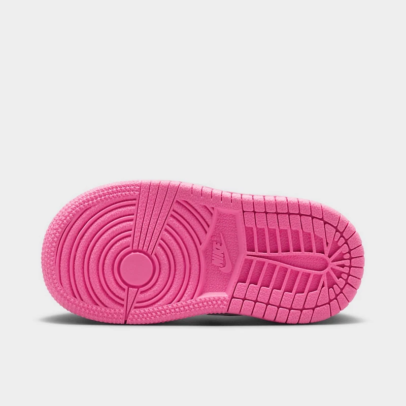 Jordan 1 Mid SE TD Gris Clair / Rose Fluo - Voile