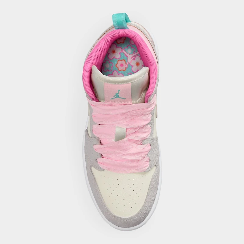 Jordan 1 Mid SE PS Vast Grey / Pink Glow - Sail