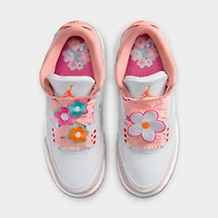 Jordan 3 KSA Retro GS Rose Perle / Orange Vif - Fleuri