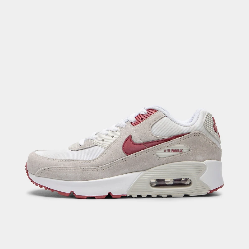 Nike Air Max 90 SE GS Blanc / Cramoisi Équipe - Os Clair