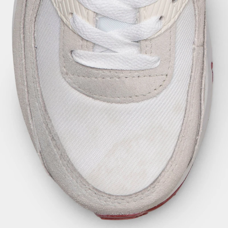 Nike Air Max 90 SE GS White / Team Crimson - Light Bone