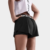 Nike Pro Juniors' 2in1 Knit Shorts / Black