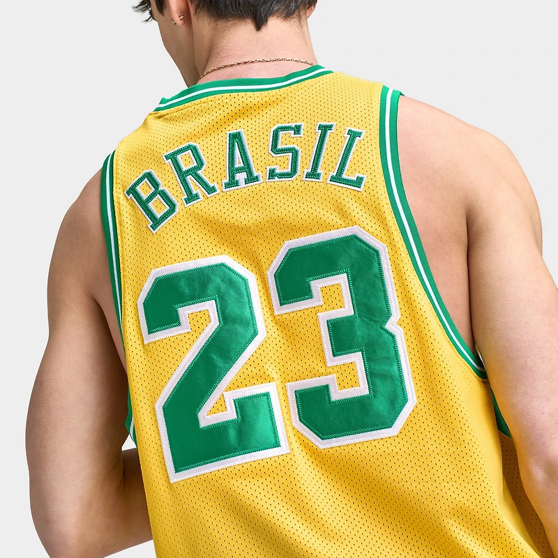 Jordan MJ ESS Mesh Jersey P6 Varsity Maize / Lucky Green