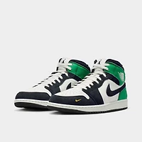 Jordan 1 Mid SE Blanc Sommet / Noir - Vert Chanceux