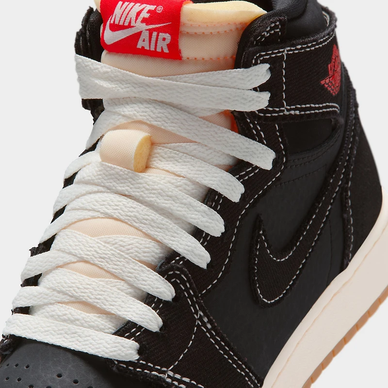 Jordan 1 High OG Retro GS Noir / Rouge Universitaire - Voile