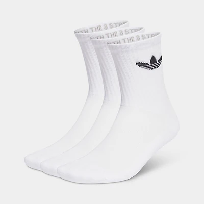 adidas Originals Trefoil Crew Cushion Socks (3-Pack) / White
