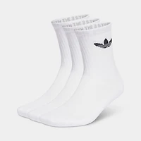 adidas Originals Trefoil Crew Cushion Socks (3-Pack) / White