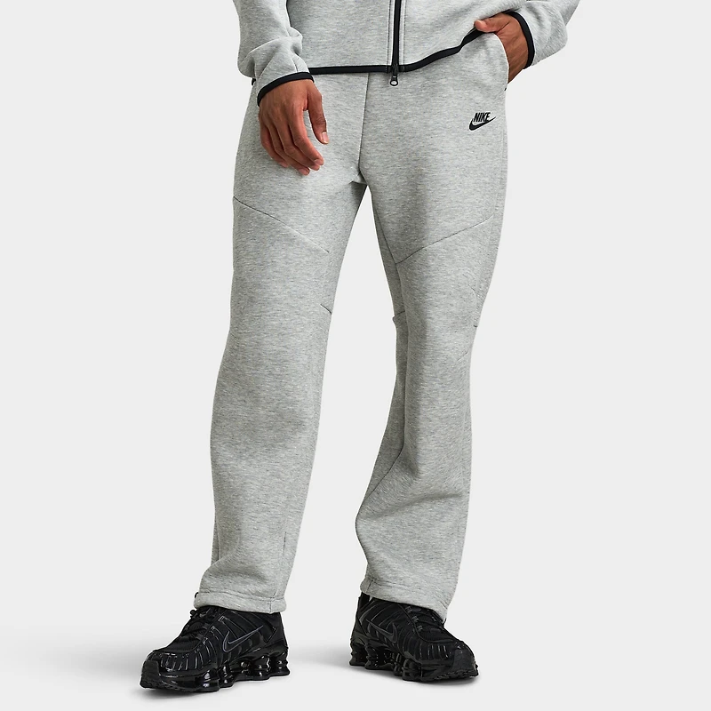 Nike Tech Men's Open-Hem Fleece Trousers / Dark Grey Heather