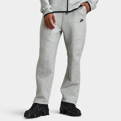 Nike Tech Men's Open-Hem Fleece Trousers / Dark Grey Heather