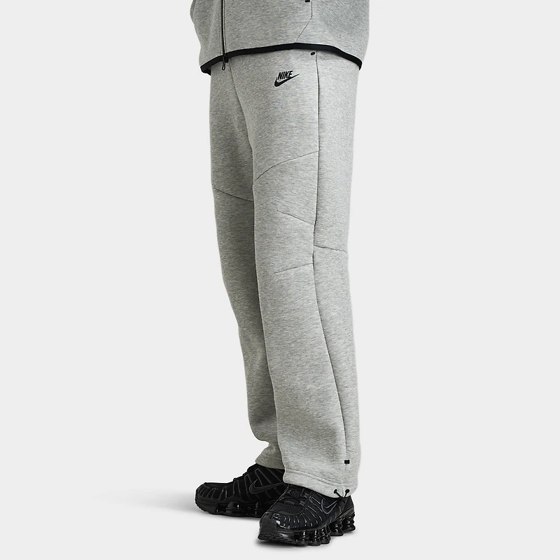 Nike Tech Men's Open-Hem Fleece Trousers / Dark Grey Heather