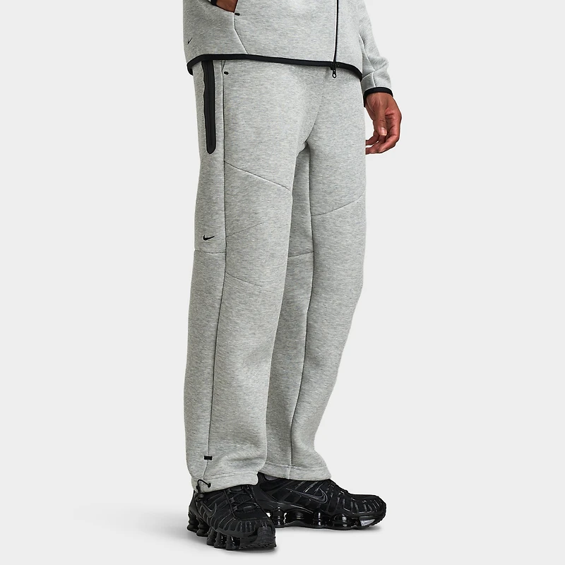 Nike Tech Men's Open-Hem Fleece Trousers / Dark Grey Heather