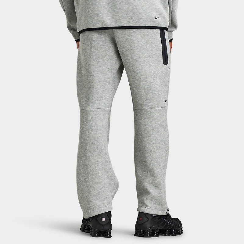 Nike Tech Hommes Pantalon en polaire à ourlet ouvert / Gris foncé Chiné