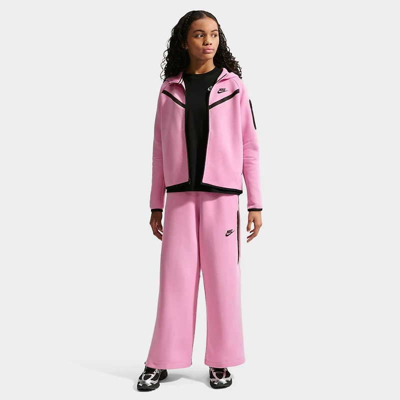 Nike Sportswear Pantalon à Jambes Larges en Molleton Tech / Rose Rise
