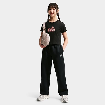 Nike Junior Enfants Pantalon ample à ourlet ouvert / Noir
