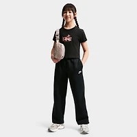Nike Junior Enfants Pantalon ample à ourlet ouvert / Noir