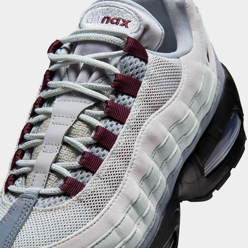 Nike Femmes Air Max 95 Gris Fumé / Bourgogne - Clair