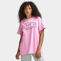 Nike Sportswear Femmes T-shirt Surdimensionné Classique  / Rose Montée