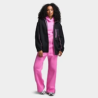 Nike Sportswear Women's Sherpa Full Zip Jacket Black / Playful Pink