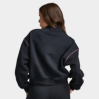 Nike Sportswear Women's Phoenix Fleece Logo Mock Neck / Black