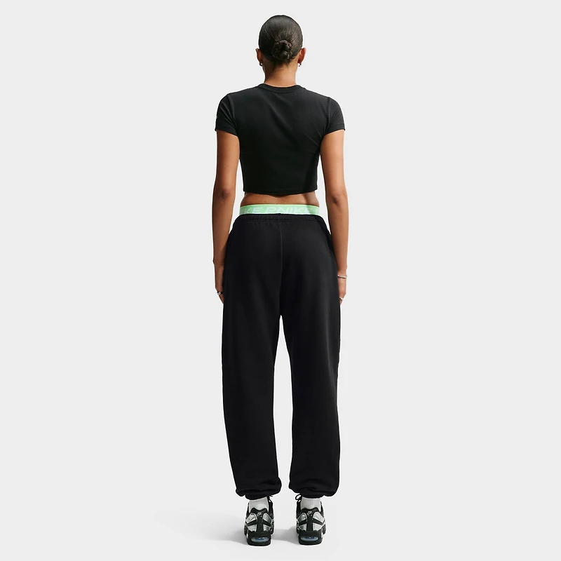 Nike Women's Studio Fleece Pant Black / White