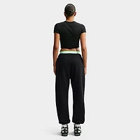 Nike Women's Studio Fleece Pant Black / White