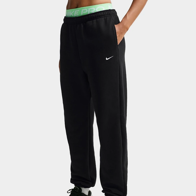 Nike Women's Studio Fleece Pant Black / White